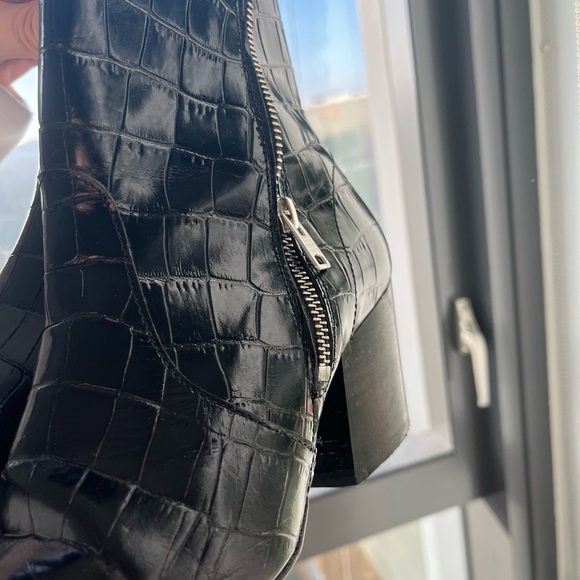 black crocodile print boots from Allsaints - Picture 6 of 6
